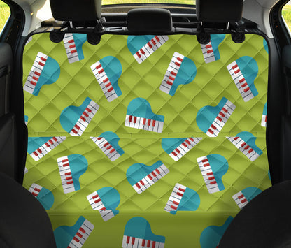 Piano Pattern Print Design 03 Rear Dog Car Seat Cover Hammock