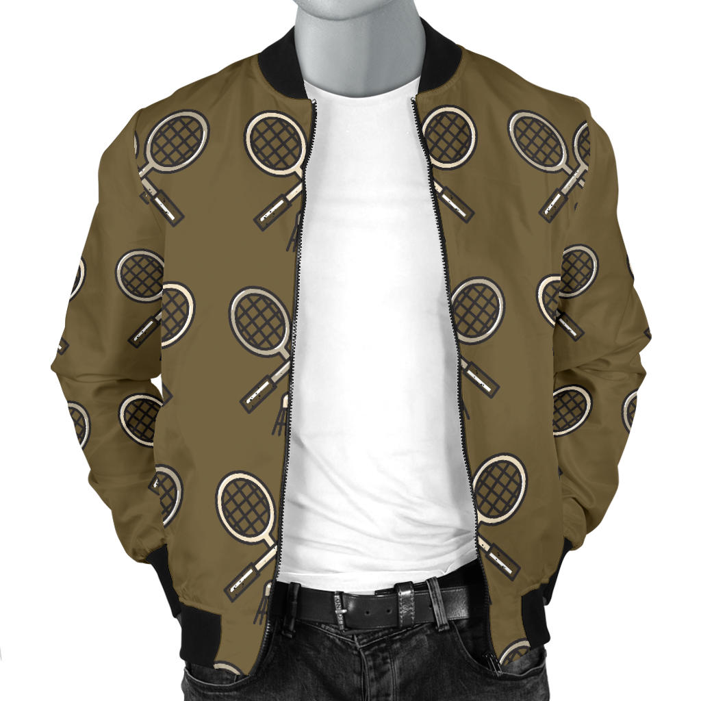 Badminton Pattern Print Design 07 Men Bomber Jacket
