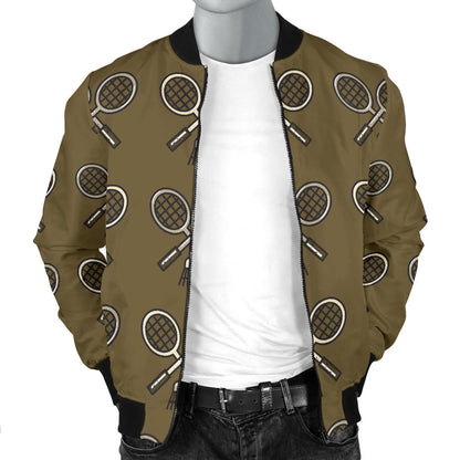 Badminton Pattern Print Design 07 Men Bomber Jacket