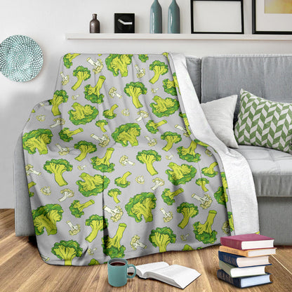 Broccoli Pattern Print Design 03 Premium Blanket
