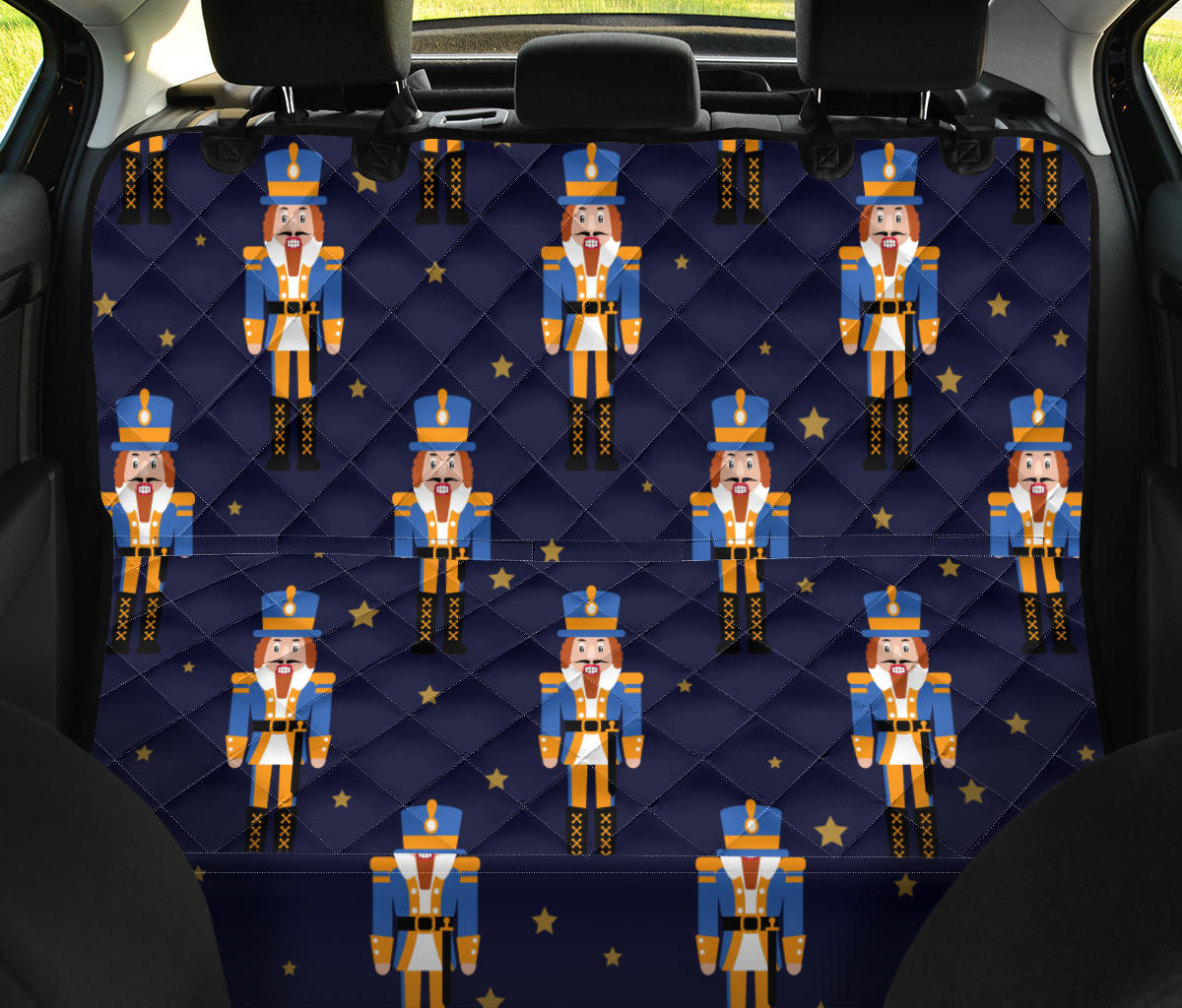 Nutcracker Pattern Print Design A04 Rear Dog Car Seat Cover Hammock