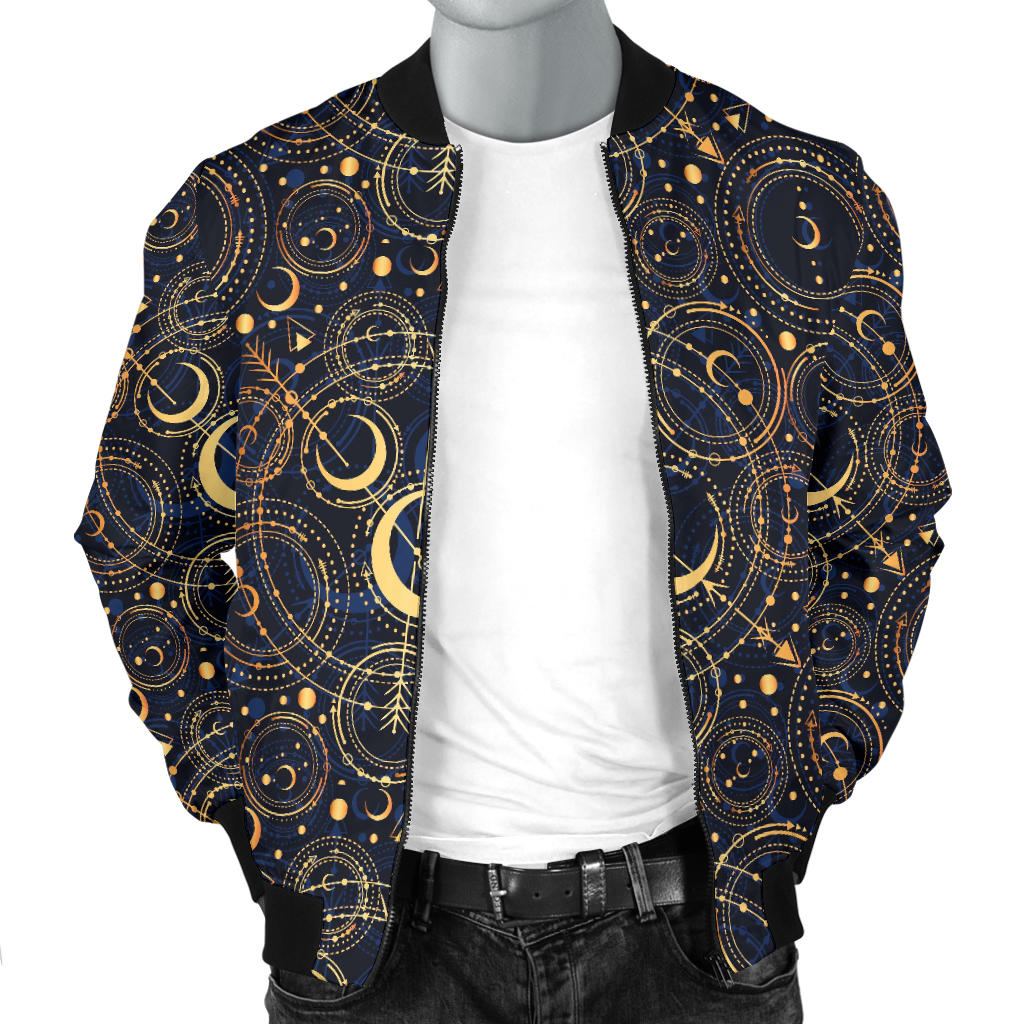 Celestial Pattern Print Design 04 Men Bomber Jacket