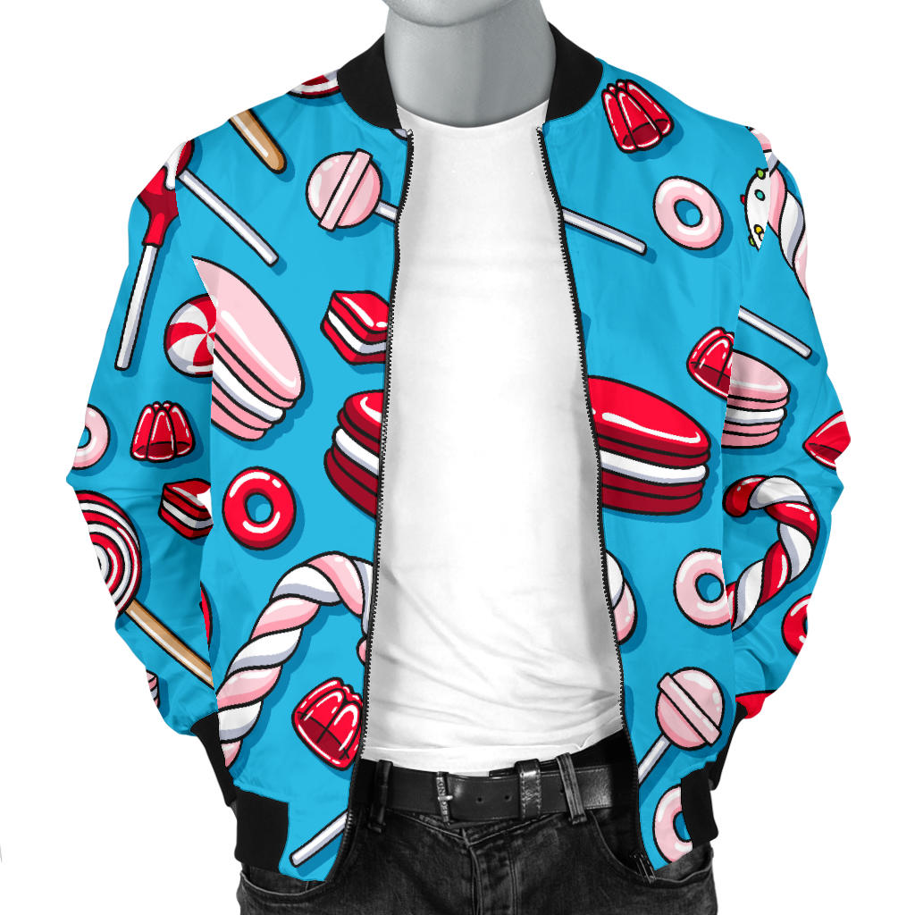 Candy Pattern Print Design 05 Men Bomber Jacket