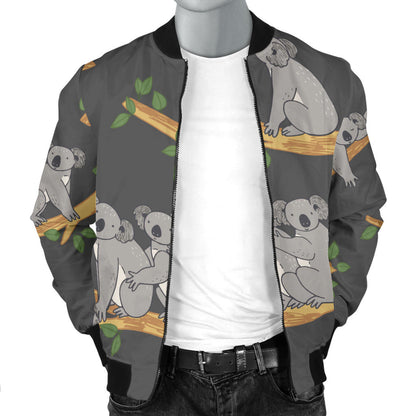 Koala Pattern Print Design 07 Men Bomber Jacket