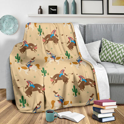 Rodeo Pattern Print Design A02 Premium Blanket