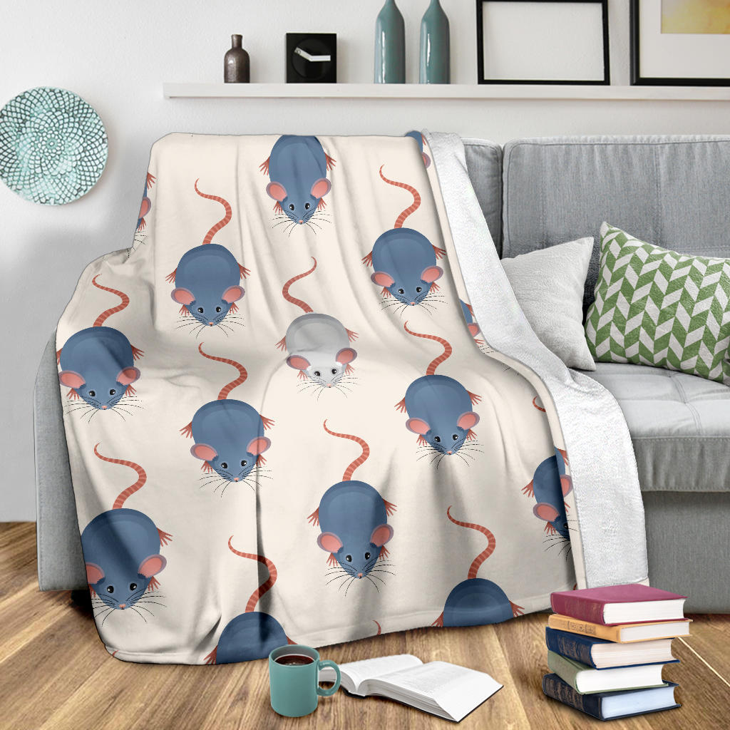Rat Pattern Print Design 03 Premium Blanket