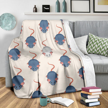 Rat Pattern Print Design 03 Premium Blanket