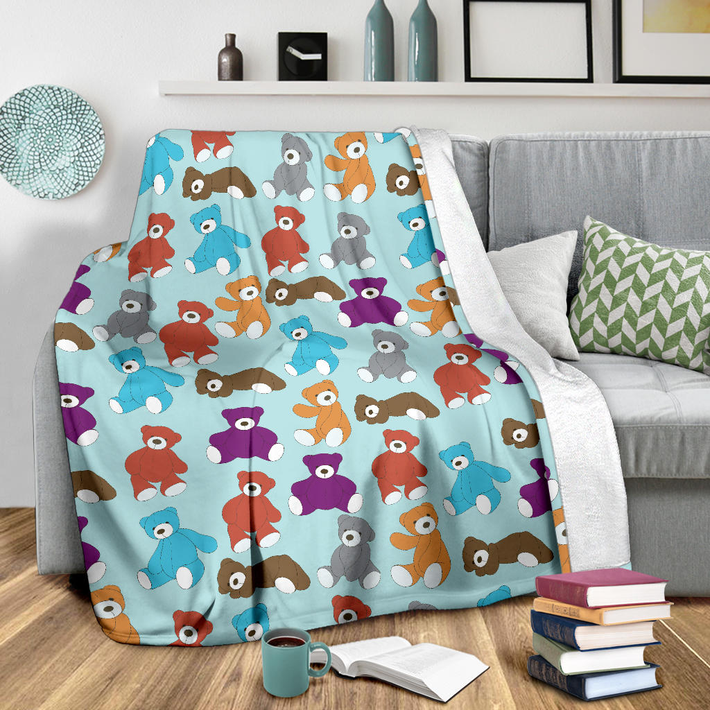 Bear Cute Pattern Print Design 03 Premium Blanket