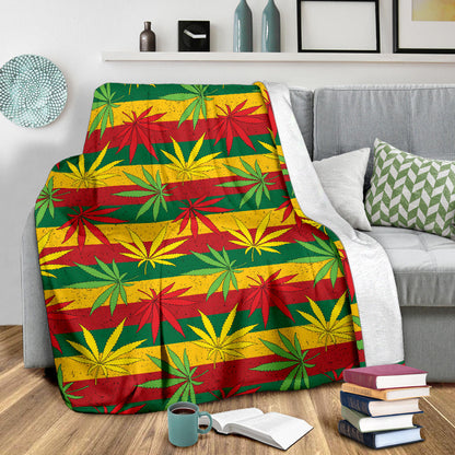 Rasta Pattern Print Design A03 Premium Blanket
