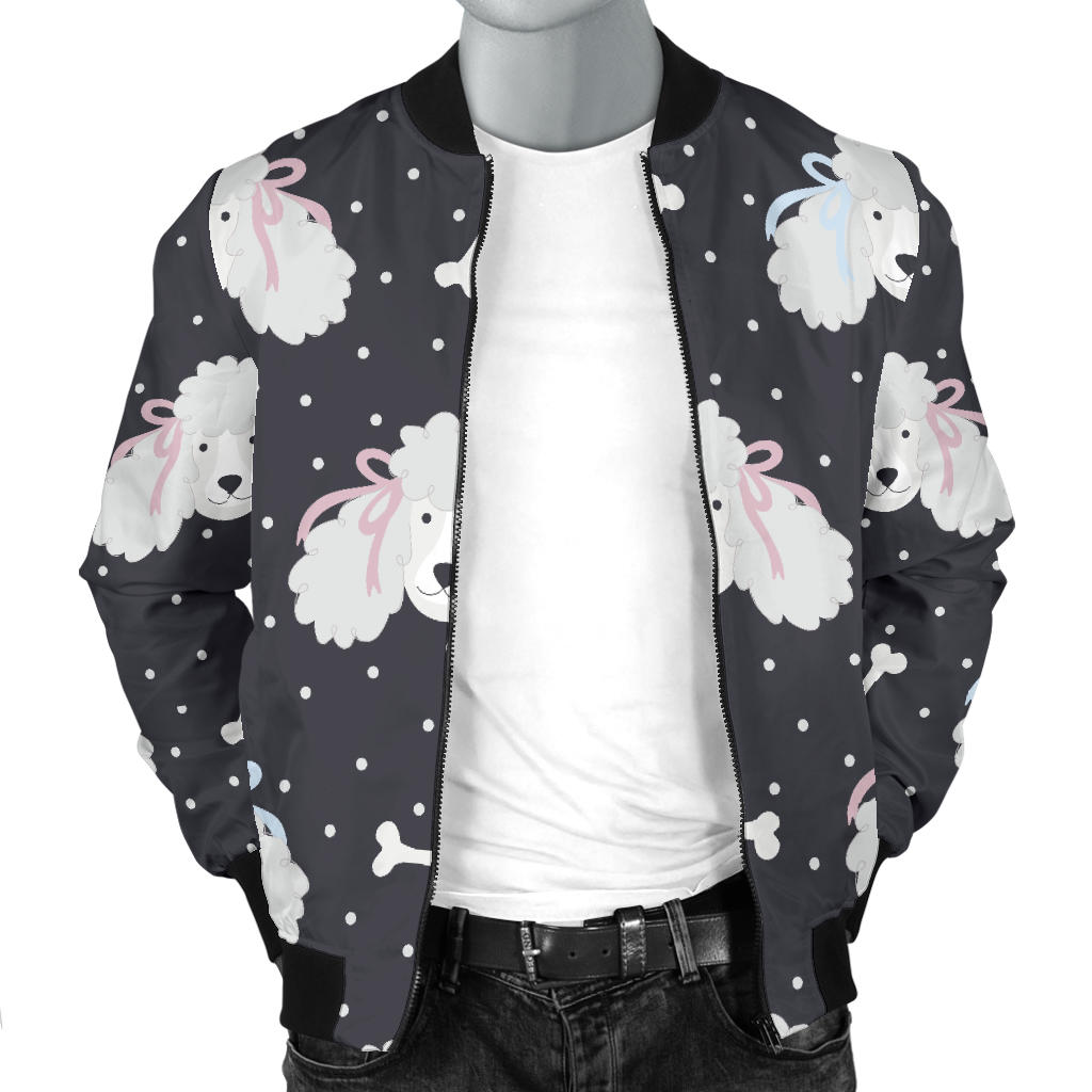 Poodle Pattern Print Design A03 Men Bomber Jacket