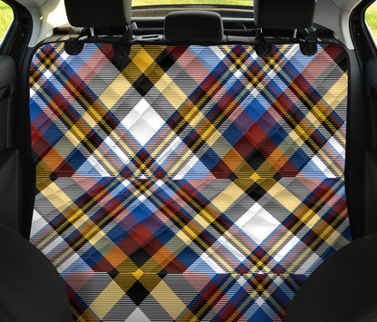 Madras Pattern Print Design 01 Rear Dog Car Seat Cover Hammock