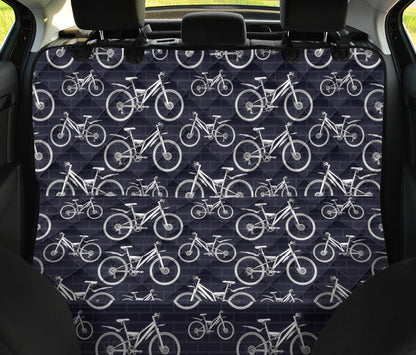 Mountain bike Pattern Print Design 02 Rear Dog Car Seat Cover Hammock