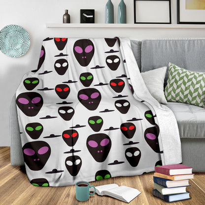Alien Pattern Print Design 06 Premium Blanket