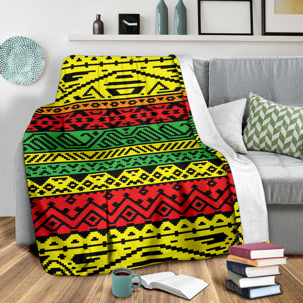 Rastafarian Pattern Print Design A02 Premium Blanket