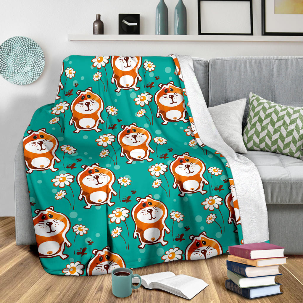 Hamster Pattern Print Design 01 Premium Blanket