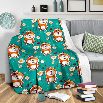 Hamster Pattern Print Design 01 Premium Blanket