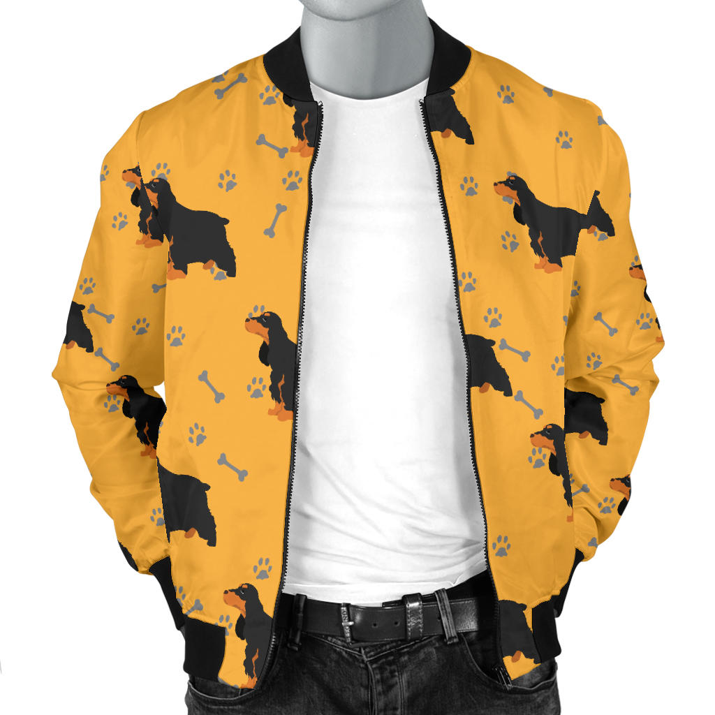Cocker Pattern Print Design 01 Men Bomber Jacket