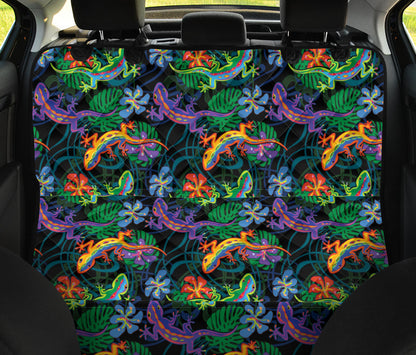 Gecko Colorful Pattern Print Design 01 Rear Dog Car Seat Cover Hammock
