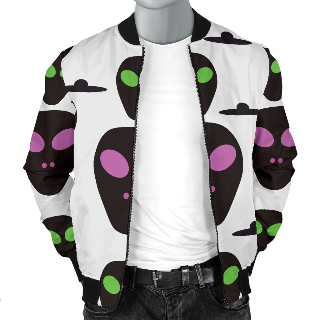 Alien Pattern Print Design 06 Men Bomber Jacket