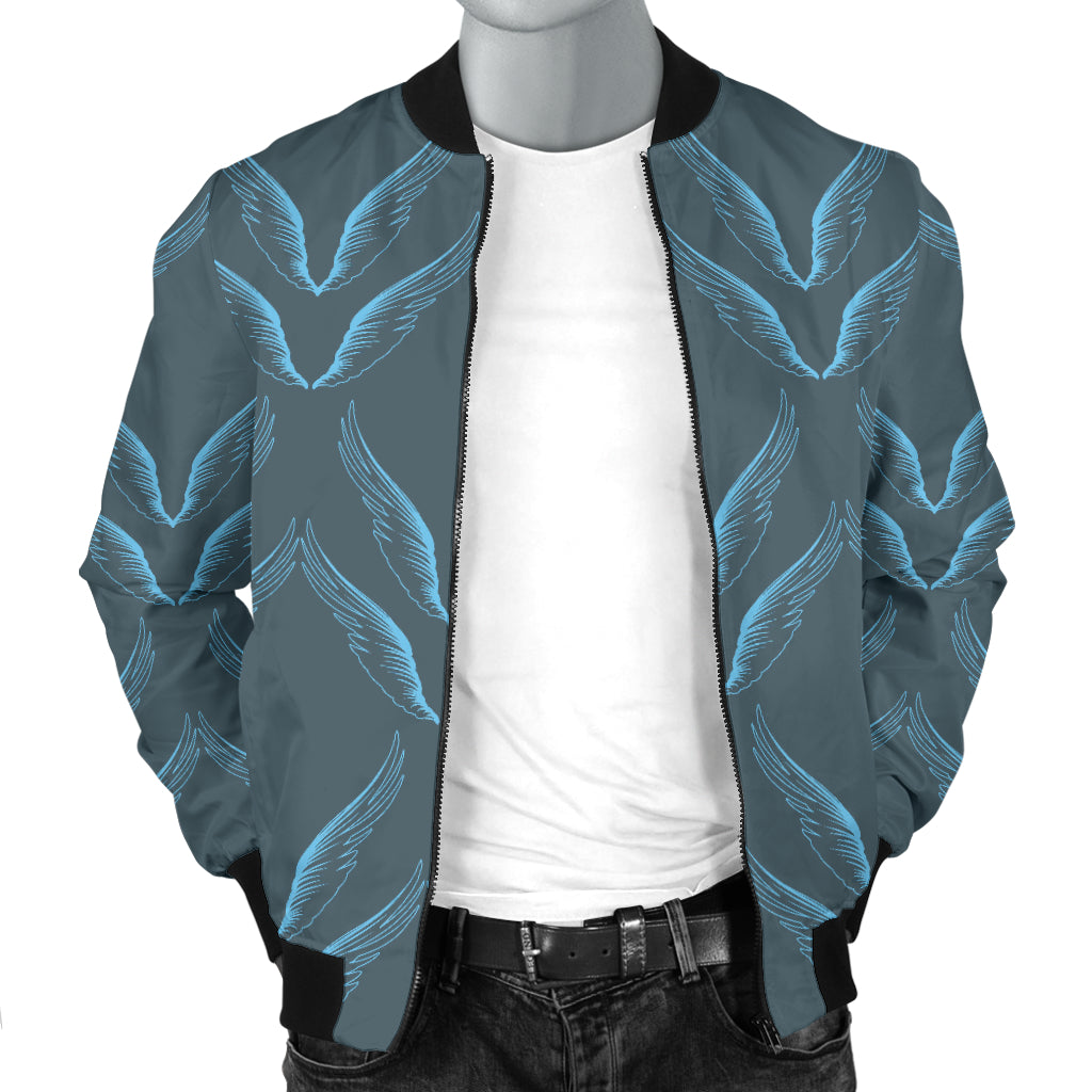 Angel Wings Pattern Print Design 04 Men Bomber Jacket