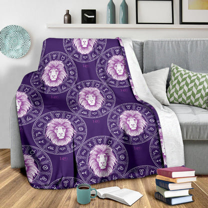 Leo Pattern Print Design 04 Premium Blanket