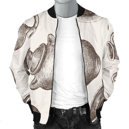 Pottery Pattern Print Design A01 Men Bomber Jacket