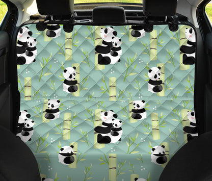Panda Pattern Print Design A03 Rear Dog Car Seat Cover Hammock