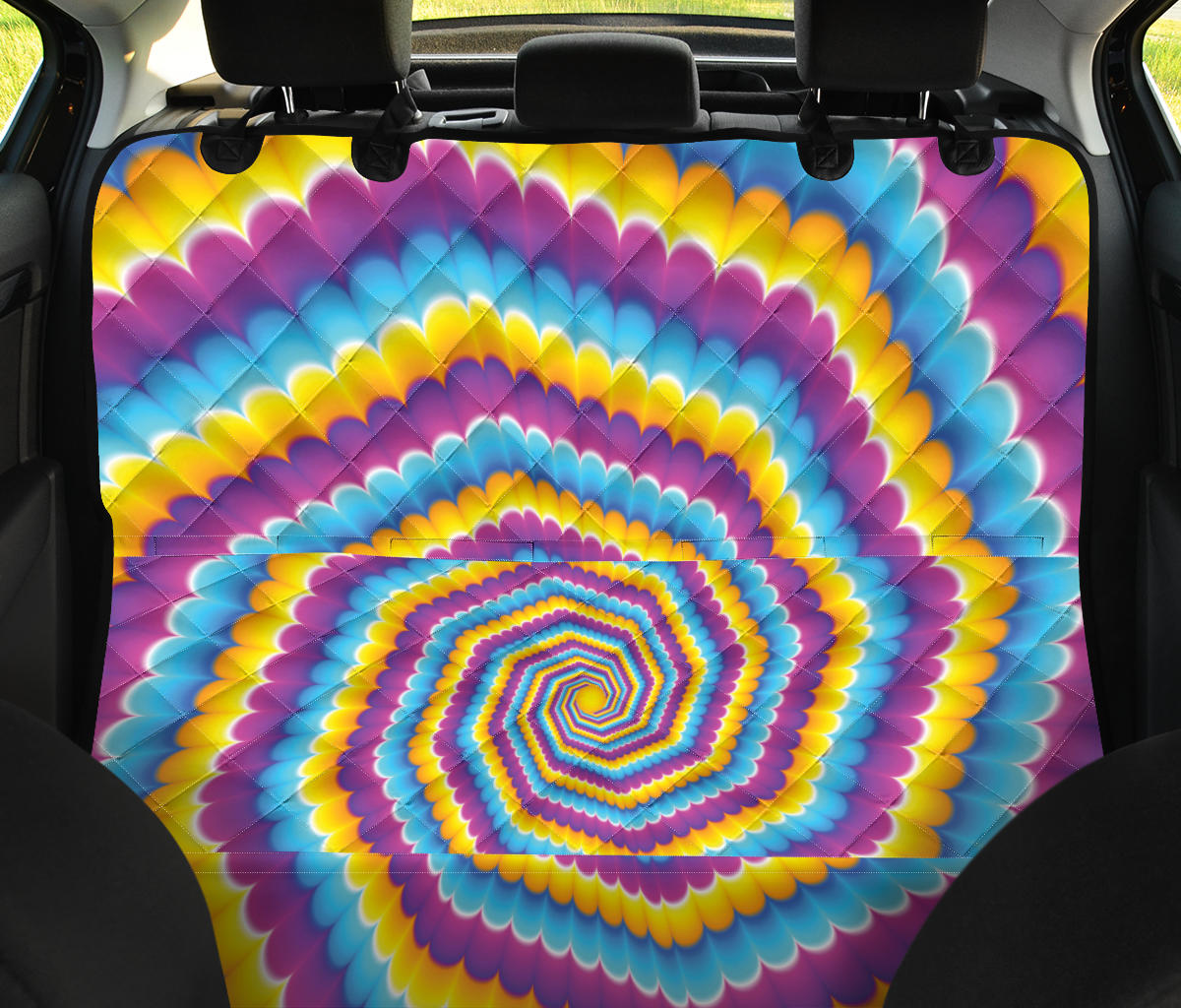 Optical illusion Pattern Print Design A04 Rear Dog Car Seat Cover Hammock