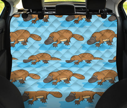 Platypus Pattern Print Design A02 Rear Dog Car Seat Cover Hammock
