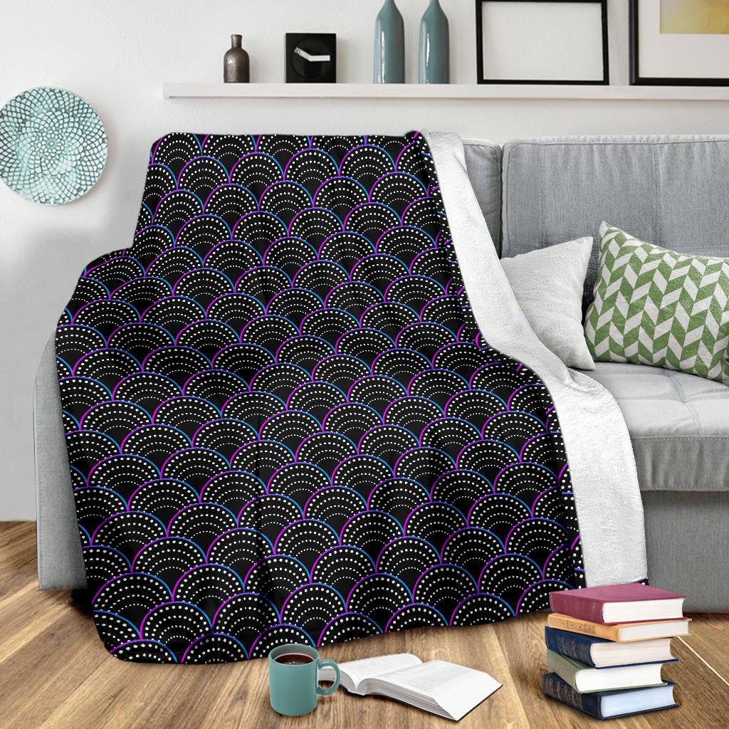 Mermaid Pattern Print Design 09 Premium Blanket