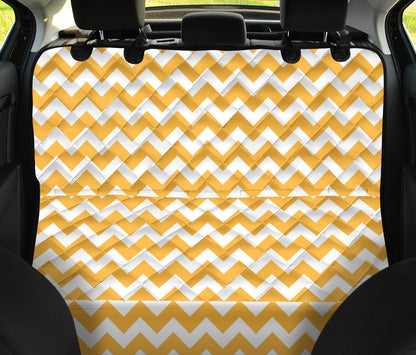 Chevron Orange Pattern Print Design 01 Rear Dog Car Seat Cover Hammock
