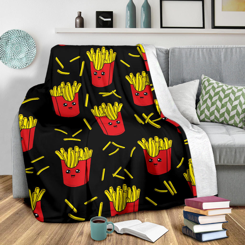 French Fried Pattern Print Design 03 Premium Blanket