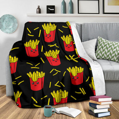 French Fried Pattern Print Design 03 Premium Blanket