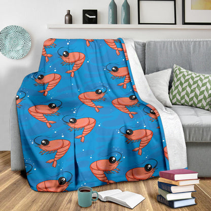 Prawn Cute Pattern Print Design 03 Premium Blanket
