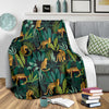 Jaguar Jungle Pattern Print Design 03 Premium Blanket