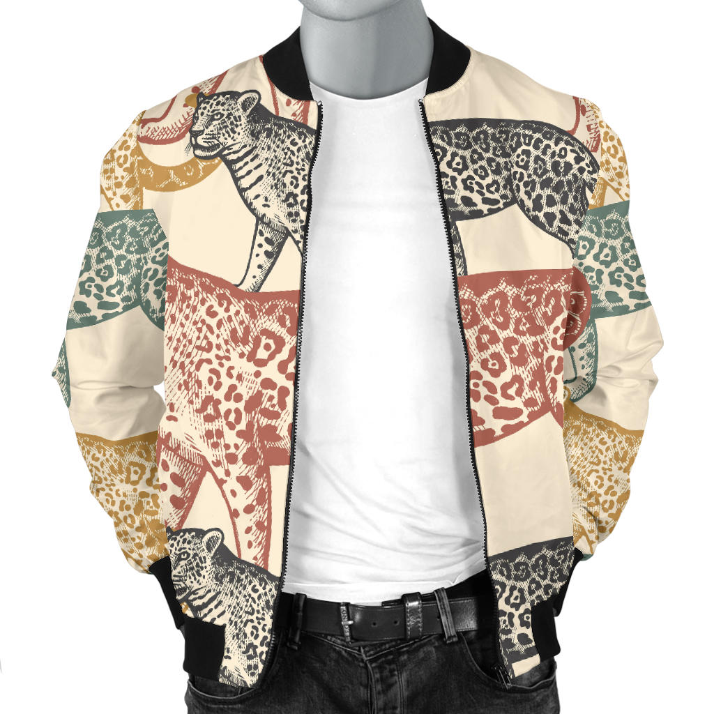 Jaguar Pattern Print Design 01 Men Bomber Jacket