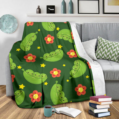 Peas Pattern Print Design A02 Premium Blanket