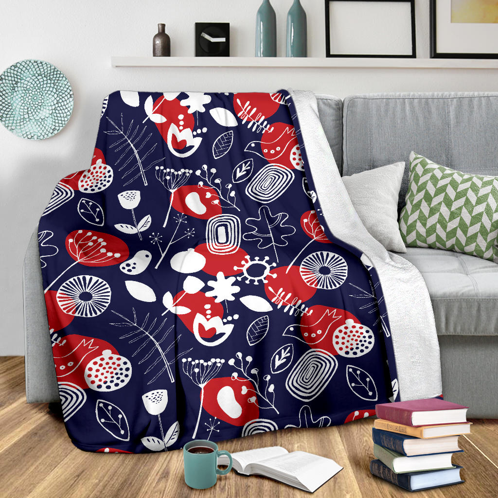 Nordic Pattern Print Design A02 Premium Blanket