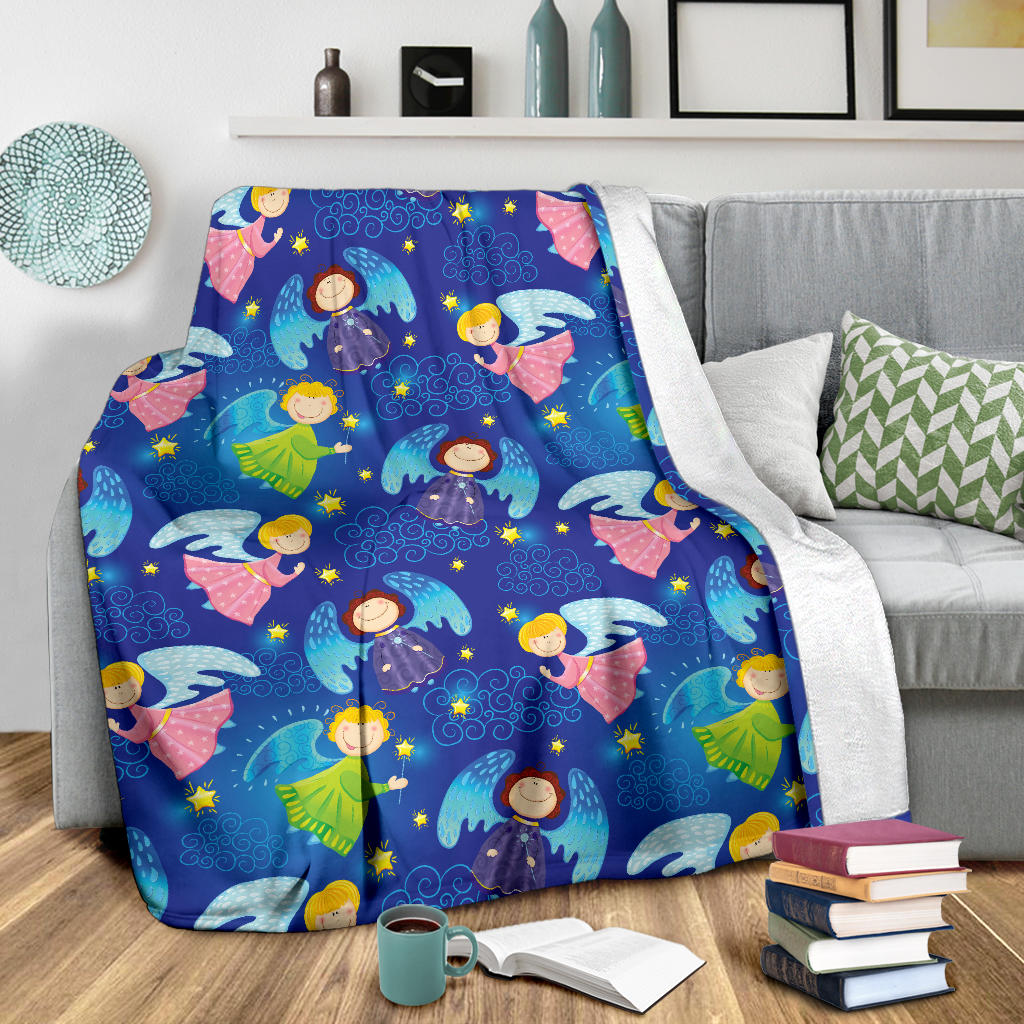 Angel Little Pattern Print Design 02 Premium Blanket