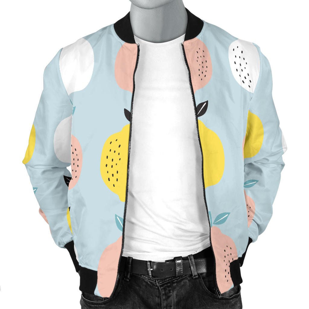 Citrus Pattern Print Design 03 Men Bomber Jacket