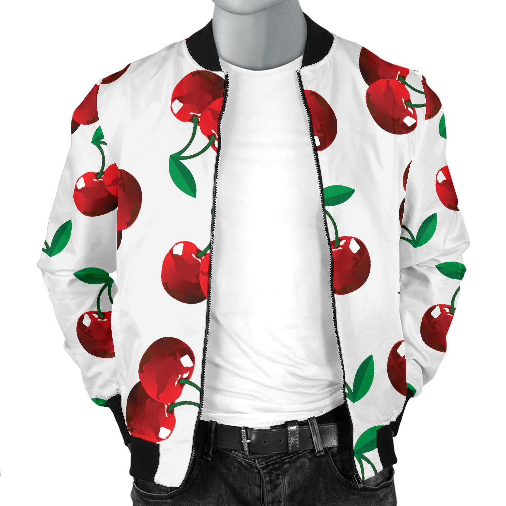 Cherry Pattern Print Design 01 Men Bomber Jacket