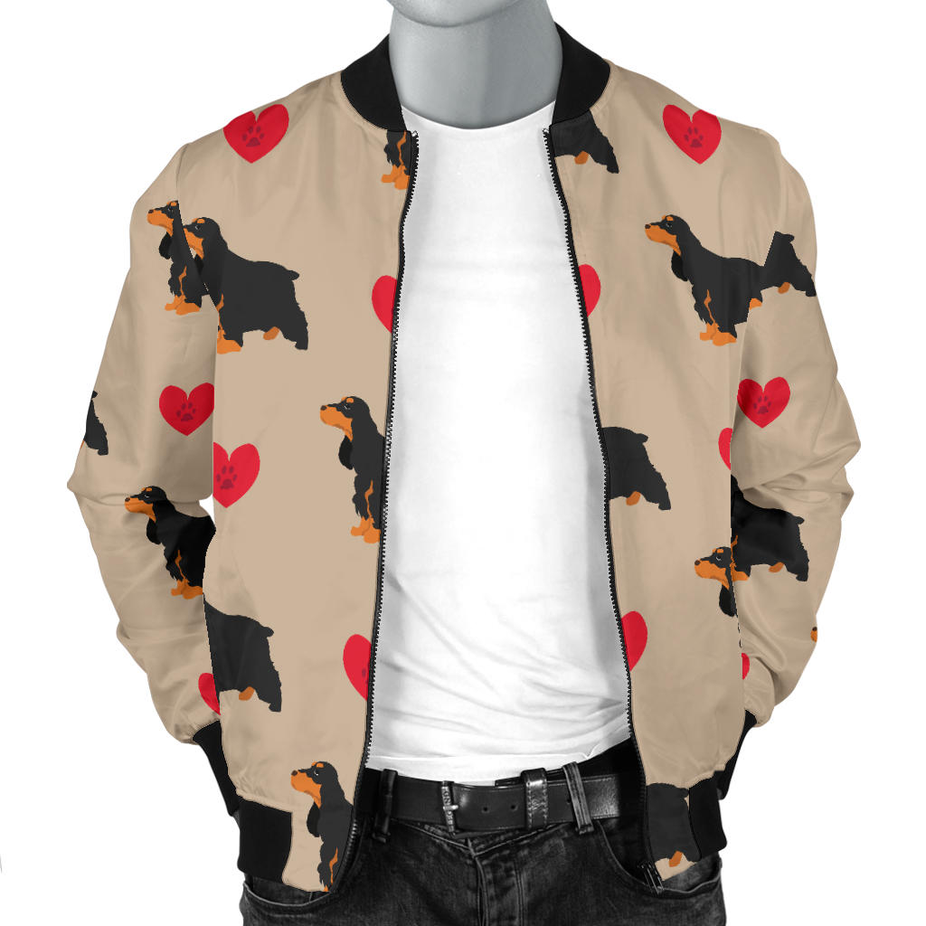 Cocker Pattern Print Design 02 Men Bomber Jacket