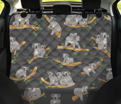 Koala Pattern Print Design 07 Rear Dog Car Seat Cover Hammock