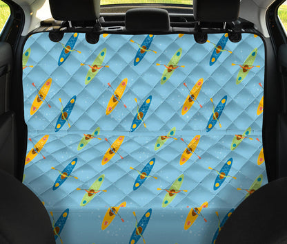 Kayak Pattern Print Design 04 Rear Dog Car Seat Cover Hammock
