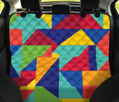Mosaic Pattern Print Design 01 Rear Dog Car Seat Cover Hammock
