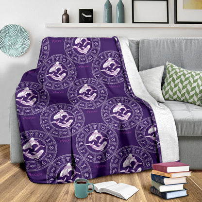 Pisces Pattern Print Design A02 Premium Blanket