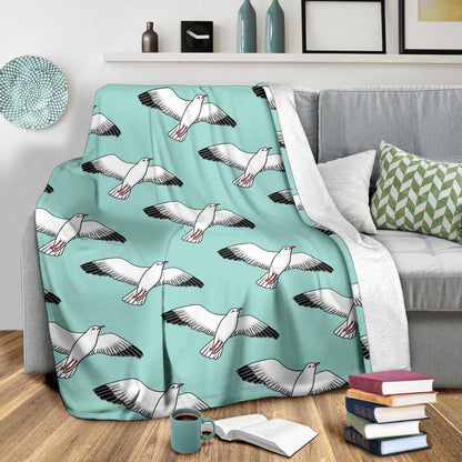 Pigeon Pattern Print Design 02 Premium Blanket