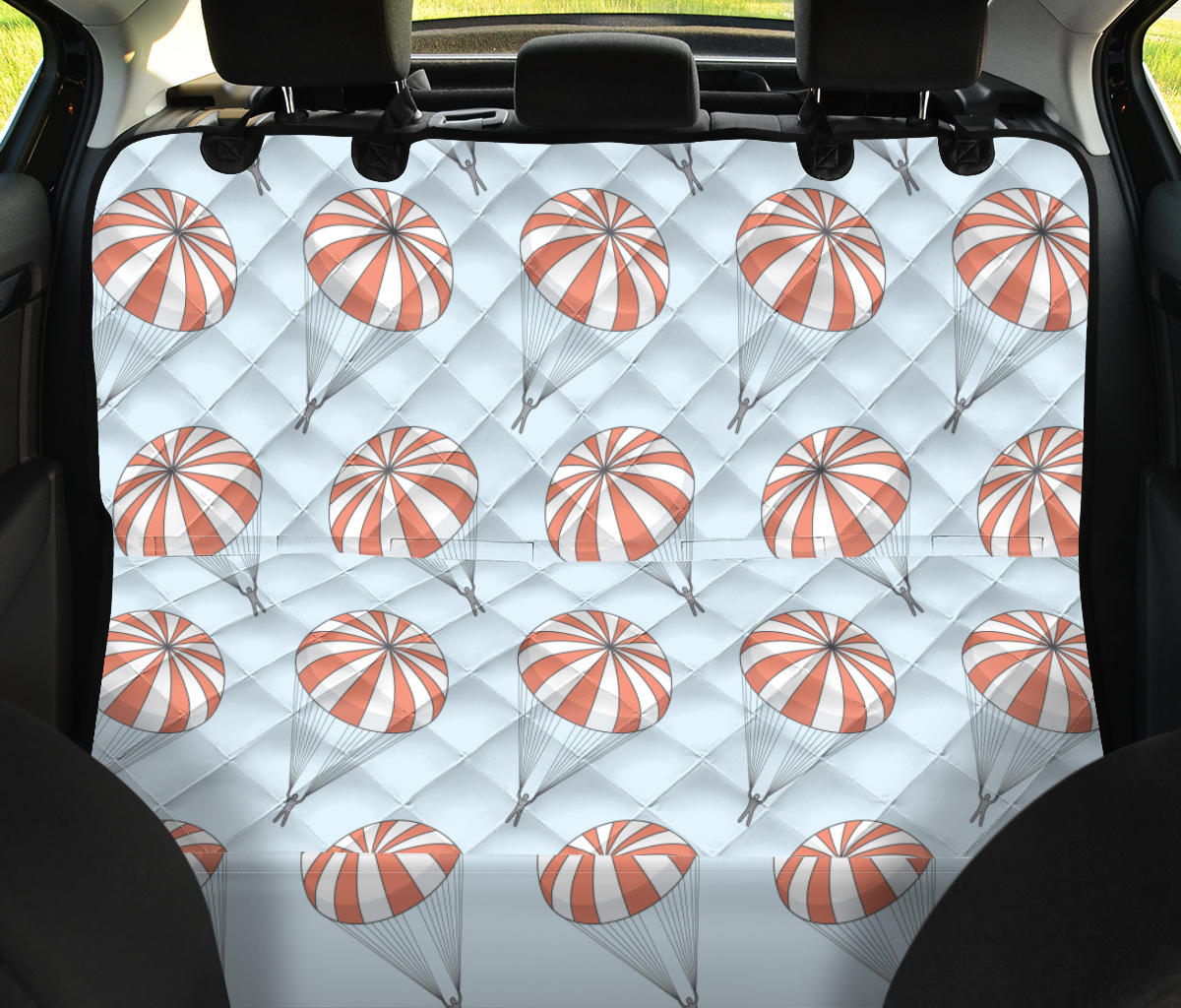 Skydiving Pattern Print Design 01 Rear Dog Car Seat Cover Hammock