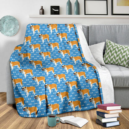 Bulldogs Pattern Print Design 06 Premium Blanket