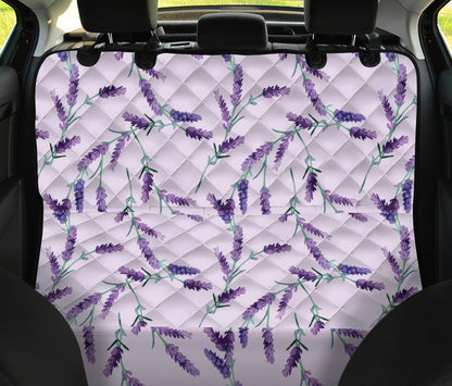 Lavender Pattern Print Design 02 Rear Dog Car Seat Cover Hammock